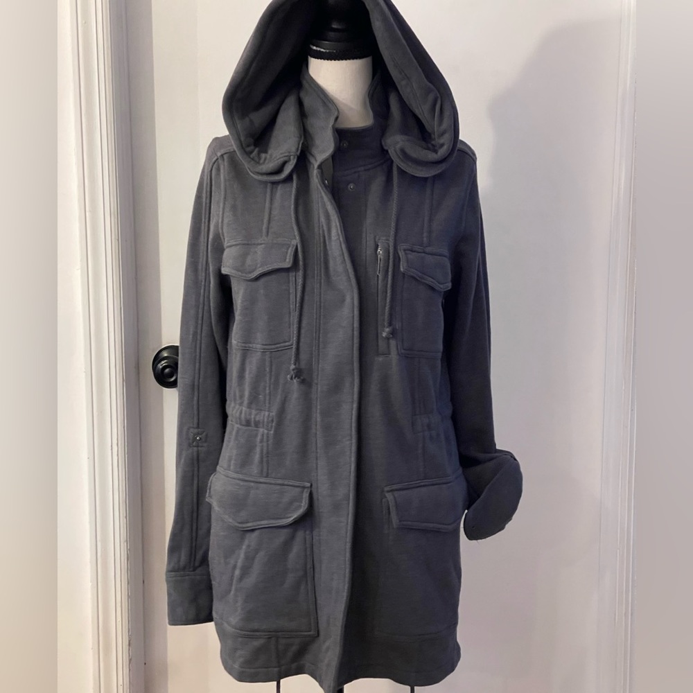 Hurley long sweat jacket / zip off hood
